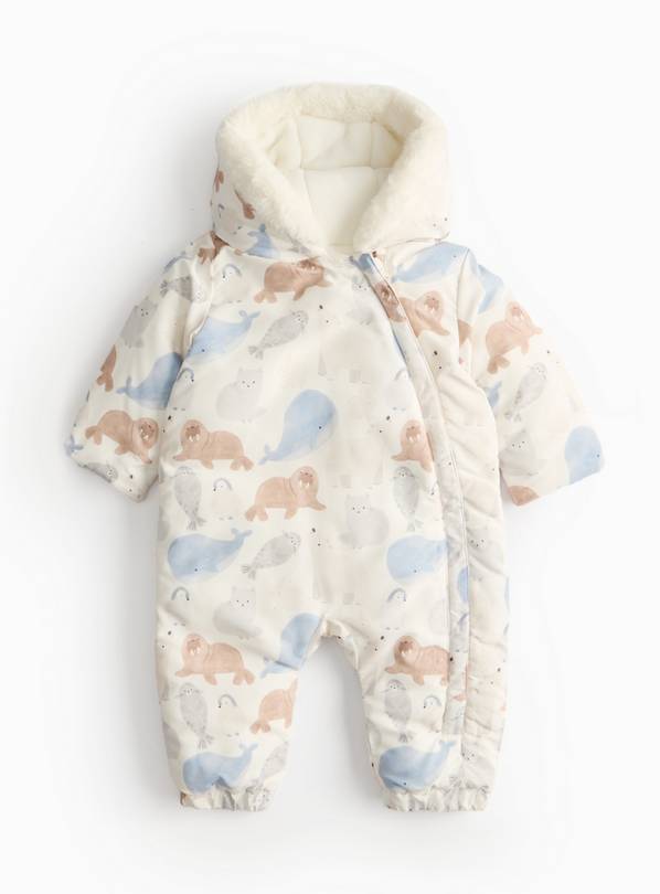 Arctic Animal Printed Heavyweight Snowsuit  18-24 months